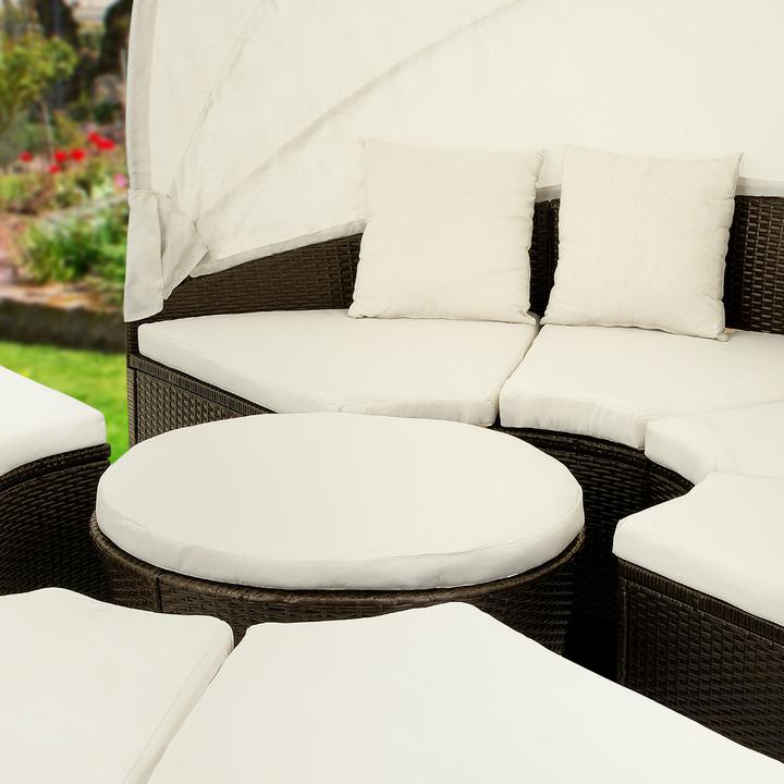 Image du produit Casaria Canapé Sun island en poly rotin (230 cm)