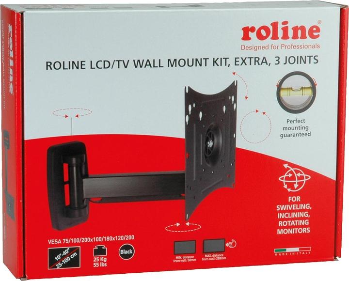 Produktbild Roline LCD/TV-Wandhalterung Extralang 3 Drehpunkte (Wand, 40")