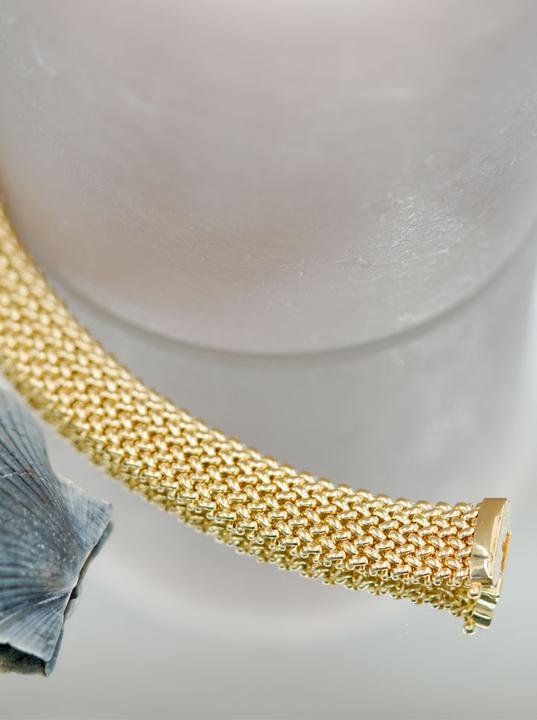 Natsumi Schmuck Halskette Gelbgold 18K/750 Milanaise Collier, 45cm (750/18 K Gelbgold)
