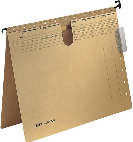 Immagine prodotto Leitz Cartella sospesa ALPHA DUO® DIN A4 250g/m² cartone marrone naturale (A4, 1 x)