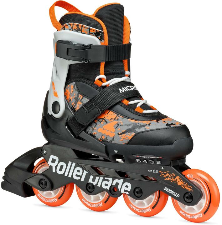 Rollerblade Inline-Skates Microblade SL Schwarz/Orange, 28-32 (28, 29, 30, 31, 32)
