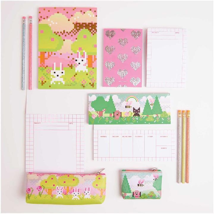 Actual product image Rico Design Notepad 10x15 cm, pixel, heart.300820 (No binding)