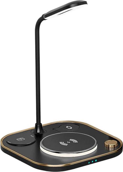 Image du produit Hermex Lampe de bureau 4 en 1 Chargeur rapide pour smartphone Smartwatch Écouteurs (15 W)