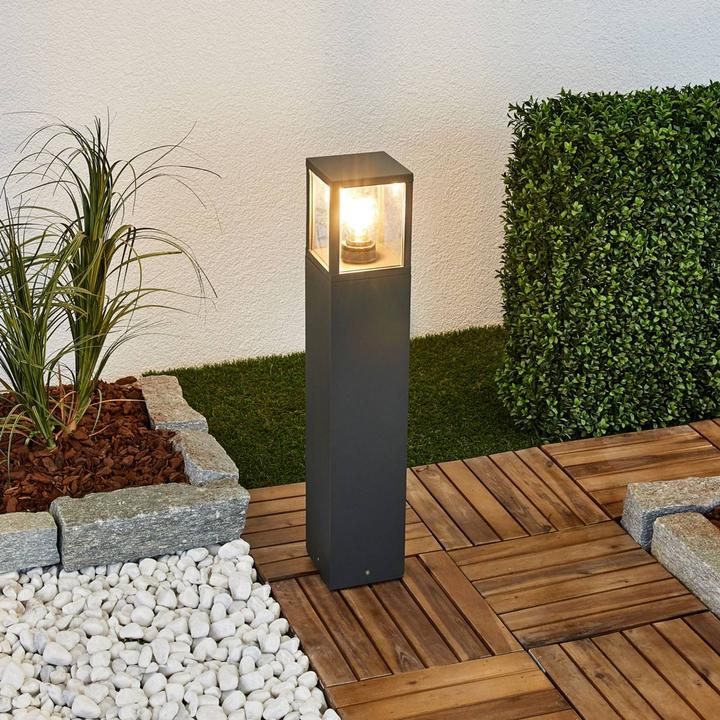 Produktbild Lucande Klemens Short Aussen Garten Leuchte IP54 Graphite (E27, IP54)
