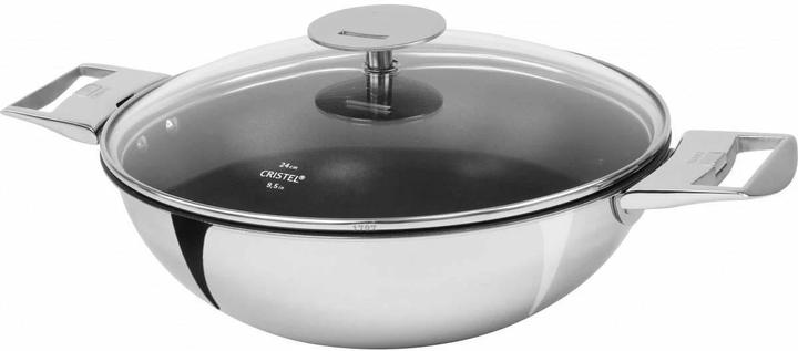 Image du produit Cristel Wok pan Strate, Ø 28cm, poignées (28 cm, Wok, Acier inoxydable)