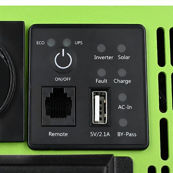 Immagine prodotto Qoltec Przetwornica solarna Monolith 3w1 z funkcją ładowania AC | MPPT | UPS | ATS | 1000W | 2000W
