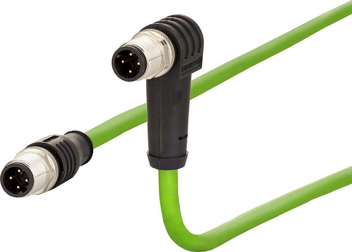 Produktbild Metz Connect Verbindungsleitung M12 ST-M12 ST, 4-pol D-kodiert (F/FTP, CAT5e, 2 m)