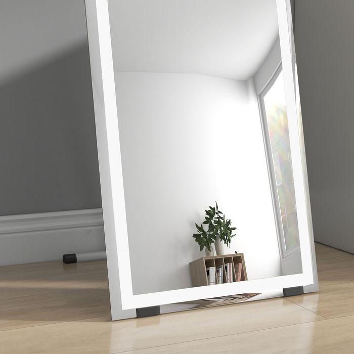 Image du produit Swisshandel24 Miroir intégral, 40 x 150 cm miroir sur pied, miroir mural avec éclairage LED, miroir éclairé avec (40 x 150 cm)