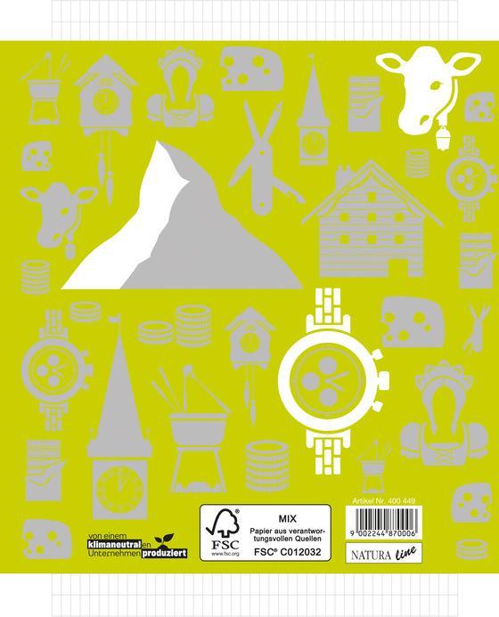 Produktbild Naturaline Schulheft FSC Schweiz (A4, Kariert)