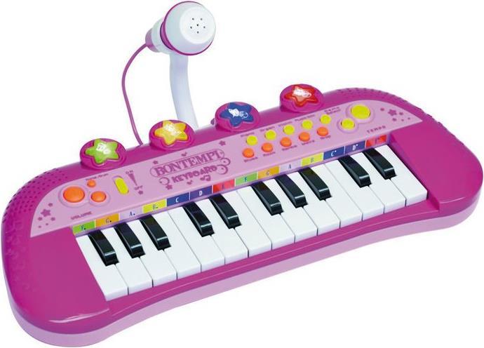Produktbild Bontempi Keyboard mit Mikrofon Pink (Englisch)