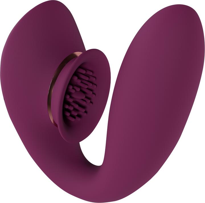 Actual product image Innovation Twitch 3 - Rechargeable Vibrator & Suction - Silicone - 10 Speed - Burgundy