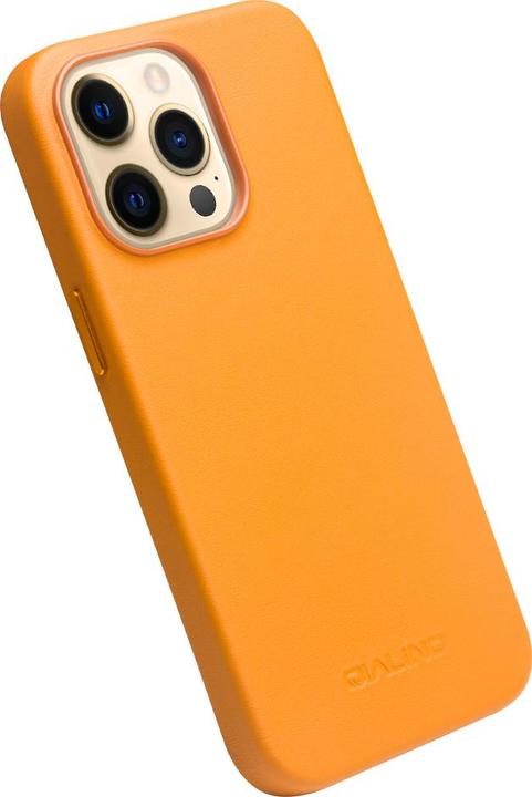 Actual product image QiAlino Sleeve (MagSafe compatible) Orange (Apple iPhone 13 Pro Max)