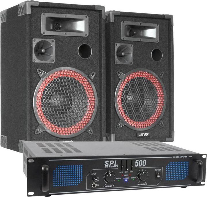 Produktbild Skytec DJ -Set - 500W DJ -Set mit Verstärker, Lautsprechern und Lautsprecherkabel.Perfekt für den Start -DJ