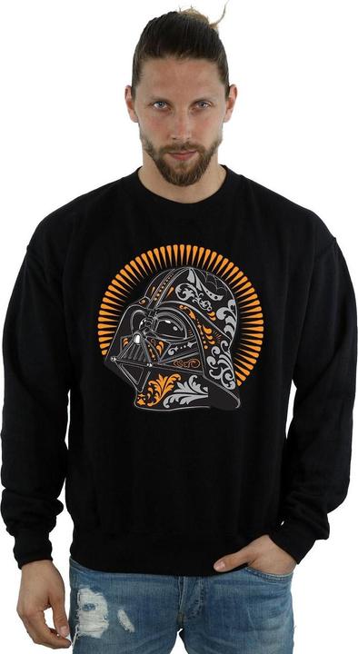 Actual product image Star Wars Mens Darth Vader Dia De Los Muertos Sweatshirt (L)