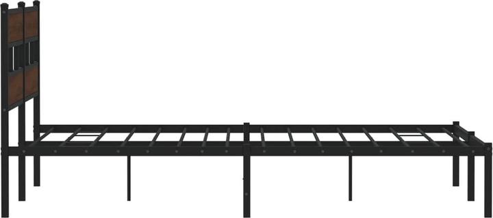 Immagine prodotto VidaXL Struttura letto con testiera in metallo letto matrimoniale in rovere marrone 180x200cm (180 x 200 cm)