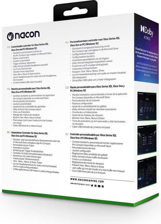 Actual product image Nacon Gaming Pro Compact Controller (Xbox Series X, Xbox One X, Xbox One S, Xbox Series S, PC)