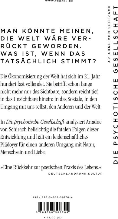 Produktbild Die psychotische Gesellschaft (Deutsch, Ariadne von Schirach, 2022)