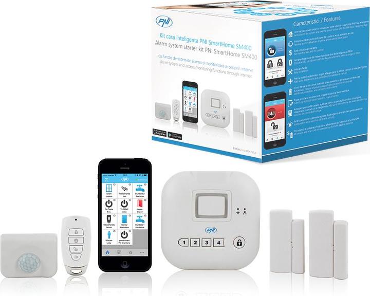 Produktbild PNI SmartHome SM400 Smart-Home-Paket + SmartHome SM433 Smart-Relais zum Öffnen von Toren und Tür