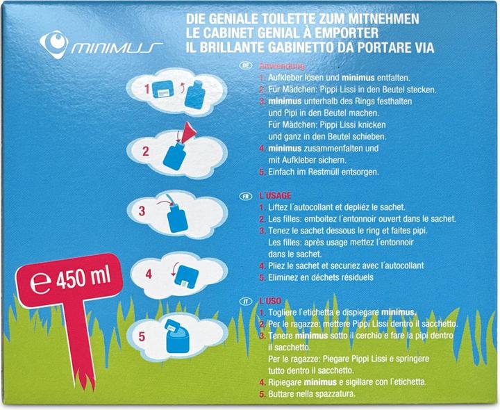 Actual product image Minimus Emergency toilet 5-pack