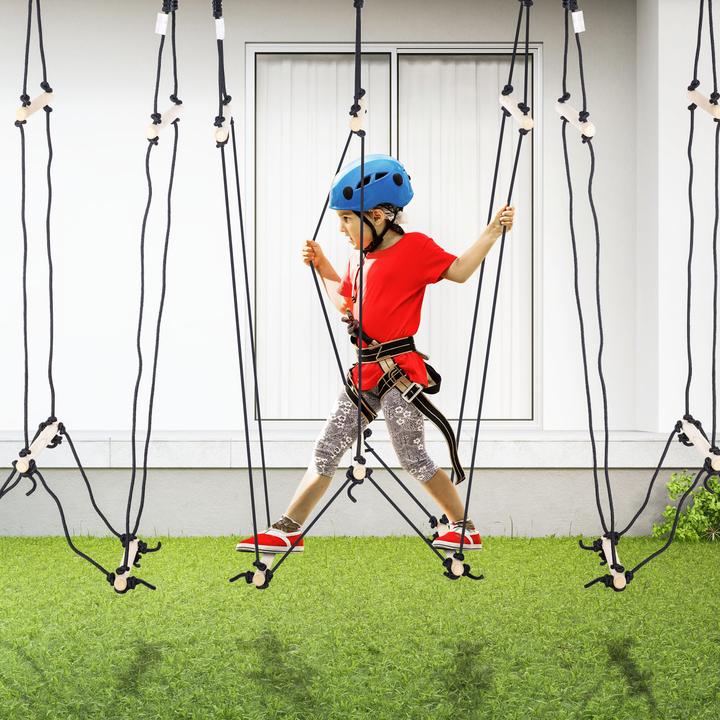 Actual product image Outsunny Children's climbing ladder with wooden rungs