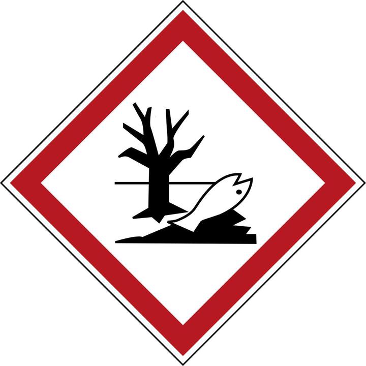 Actual product image Brady PIC 1806-100*100-B7541-RLL-C, GHS Symbols - Environmentally Hazardous, Polyester laminated, Red &