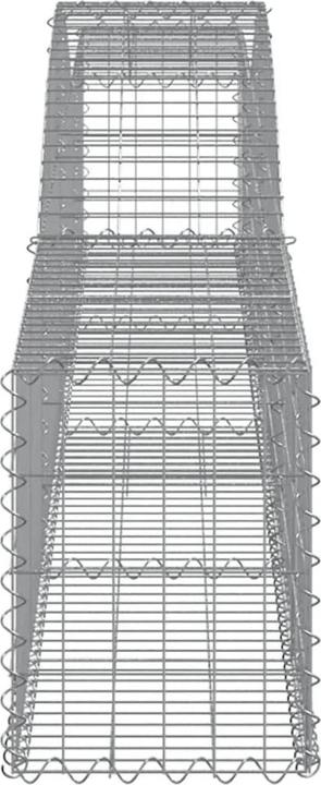 Produktbild VidaXL Gabionen mit Hochbogen 7 Stk. 400x30x40/60 cm Verzinktes Eisen