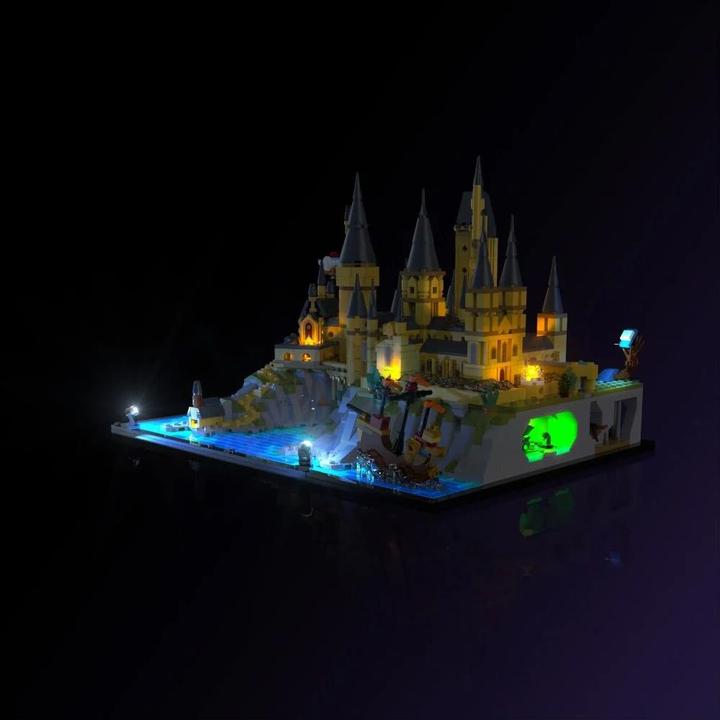 Image du produit Light my bricks LMB 2.0 Jeu de lumières LED pour LEGO 76419 Harry Potter Château de Poudlard avec terrain du château