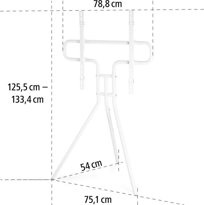 Productafbeelding Hama Easel Design - Stand voor TV - metaal - wit - beeldschermformaat: 94-191 cm (75.20", 40 kg)