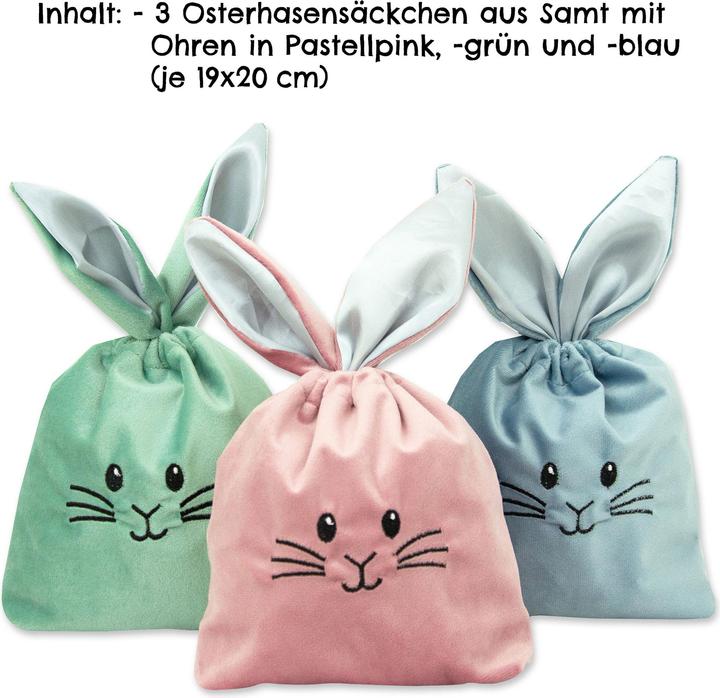 Actual product image Papierdrachen Easter fabric bags (Gift box, 3 x)