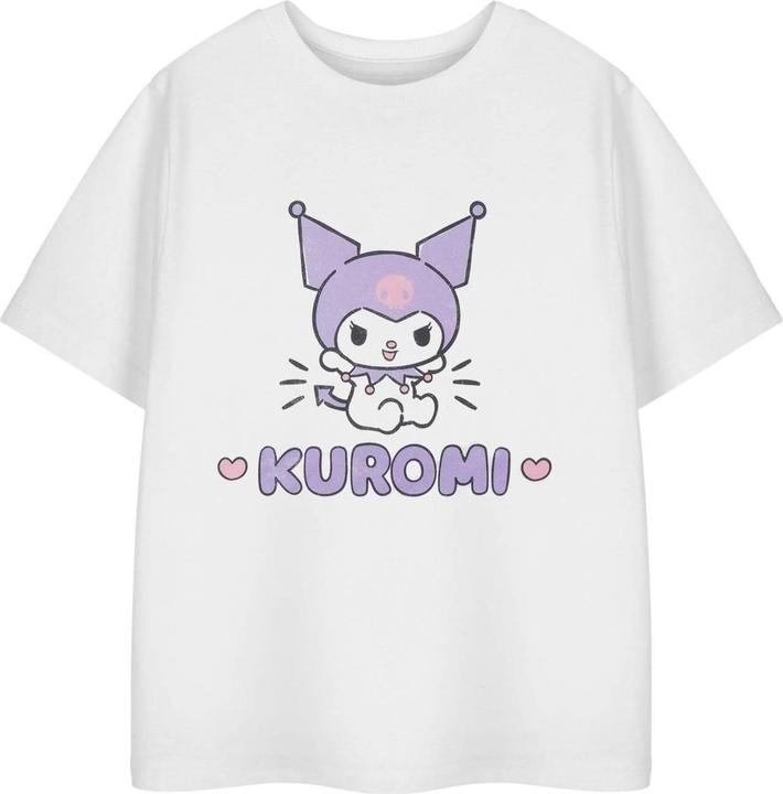Hello Kitty Girls Kuromi Heart Short-Sleeved T-Shirt (140)