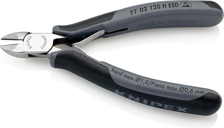 Productafbeelding Knipex Elektronische zijsnijders met ingevoegde hardmetalen snijkant ESD 77 02 120 H ESD (120 mm)