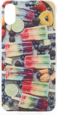 Actual product image Dulcii iPhone XS / X Slim rubber protective case fruit ice cream (Apple iPhone XS, Apple iPhone X)