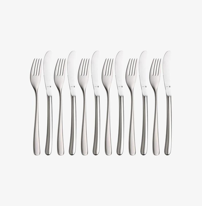 Produktbild WMF Dessertbesteck 12teilig 6 Personen, Vision Edelstahl mattiert kratzbeständig (12 Stück, Besteck Set)