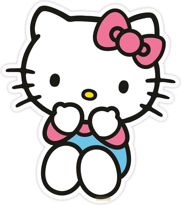 Herding Sanrio decorative cushion Hello Kitty Blue Pants 36 cm (36 cm)