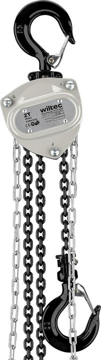 Image du produit Wiltec Palan chaîne manuel V21-2 2t Léger Compact Levage 5m Mécanique Chaîne 5m