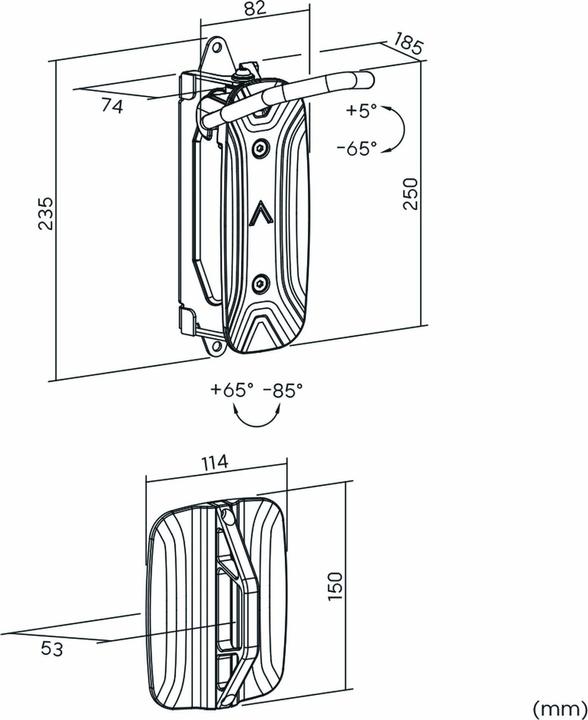 Produktbild Wiltec vertikale Fahrrad Wandhalterung 8,2x25x18,5cm bis 30 kg Fahrradhalterung