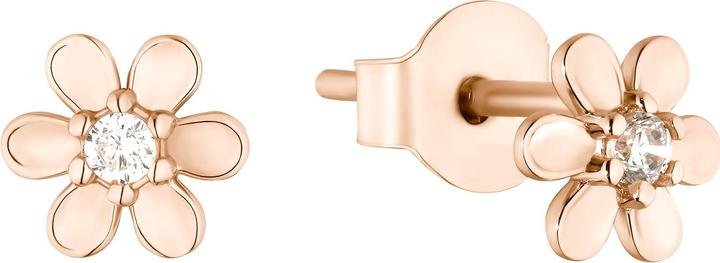Actual product image S.Oliver Ear jewellery for ladies, 925 sterling silver, zirconia (synth.) | flower (Silver 925)