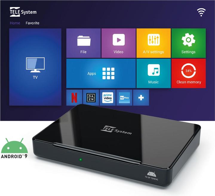 Image du produit Telesystem Decoder HD HDMI Android 9 Aosp Main 10 Ok Bonus TV Strong Ts Up T2 (8 Go, DVB-T, DVB-T2)