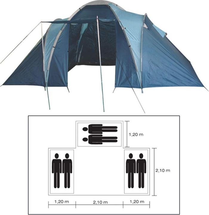 Immagine prodotto Fs-Star Tenda familiare per 6 persone (Tenda a cupola, 9 kg, 6 persone)