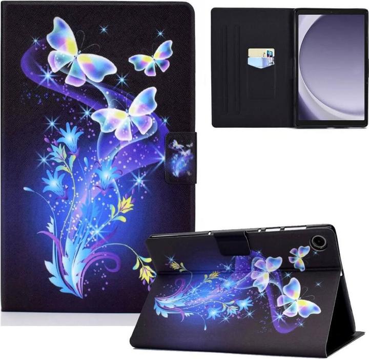Actual product image Cover-Discount Galaxy Tab A9 - Protective cover butterfly purple (Galaxy Tab A9)