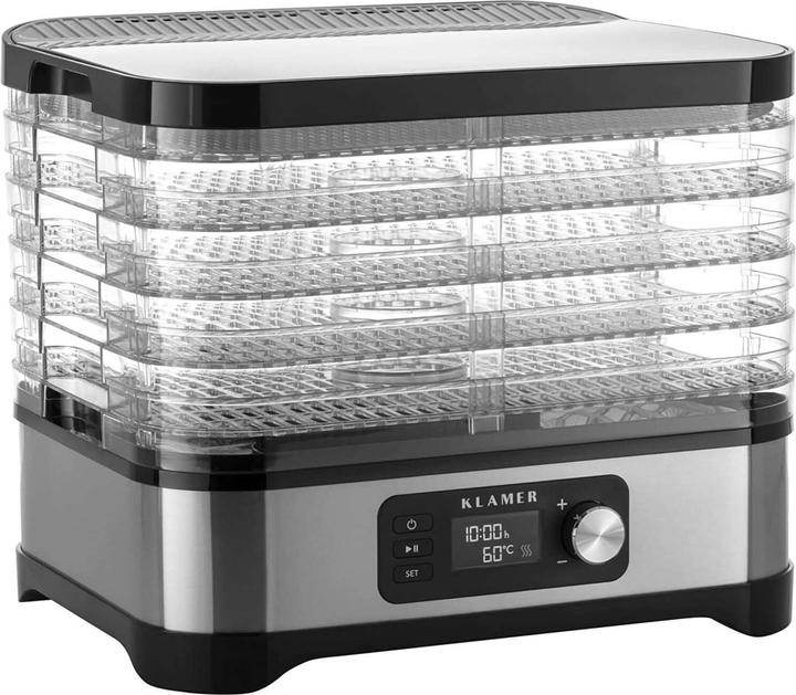 Image du produit KLAMER Dörrautomat 400W, Edelstahl mit 5 Einlegefächern, BPA frei