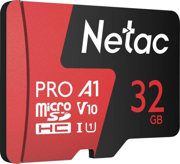 Produktbild Netac P500 Extreme Pro MicroSDHC 32GB V10/A1/C10 up to 100MB/s, wi (32 GB, microSDHC, U1, UHS-I)
