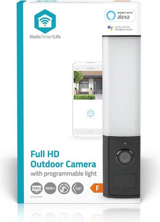 Immagine prodotto Nedis SmartLife Telecamera da esterno | Wi-Fi | Luce ambientale | Full HD 1080p | IP65 | Archiviazione (1920 x 1080 Pixels)