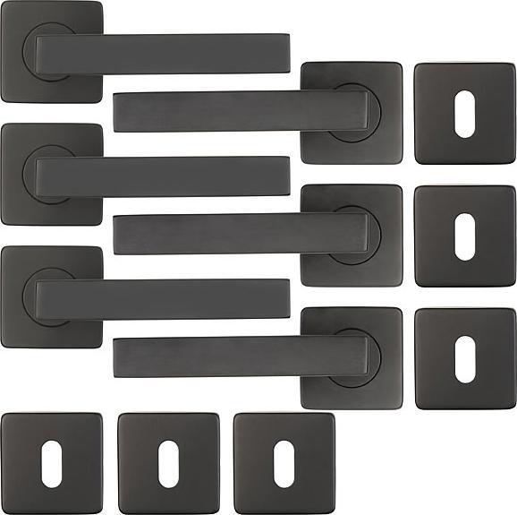 Actual product image AGT Set of 3 stainless steel door fittings (Door handle)