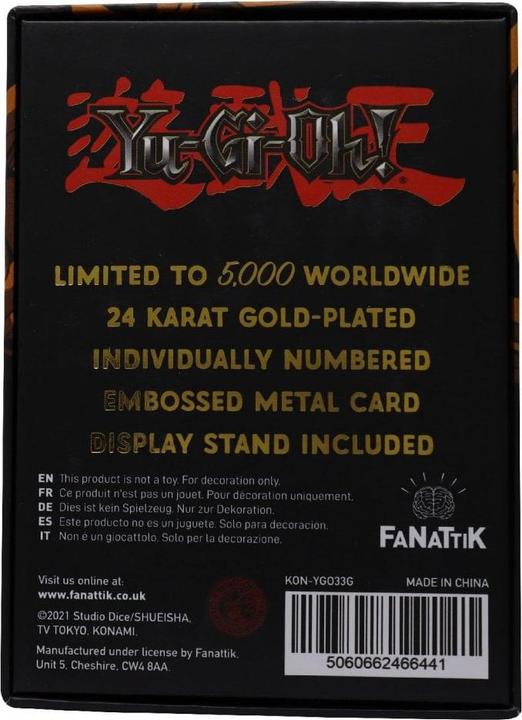 Actual product image Yu-Gi-Oh !: Blue Eyes Toon Dragon (gold plated) (German, Deck)