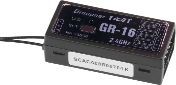 Produktbild Graupner GR-16 2,4GHZ HOTT 8K EMPFÄNGER