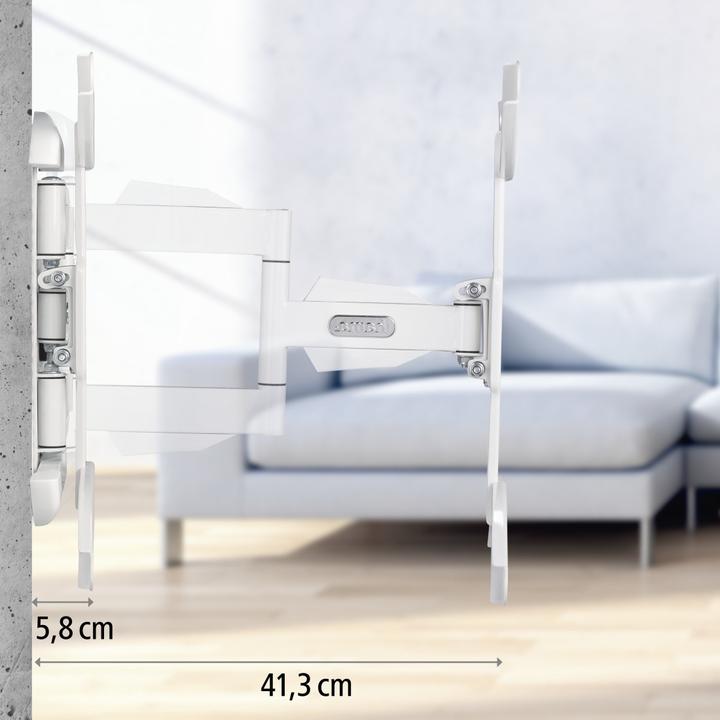 Actual product image Hama TV wall bracket, swivel, tilt, extendable, 165 cm (65") up to 35 kg (Wall, 65", 35 kg)