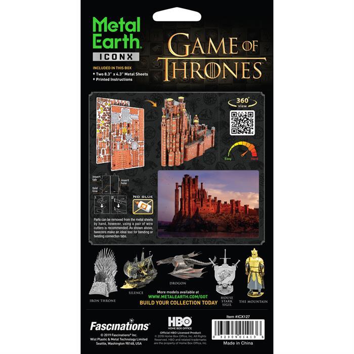 Actual product image Metal Earth ICONX Game of Thrones - Red Keep