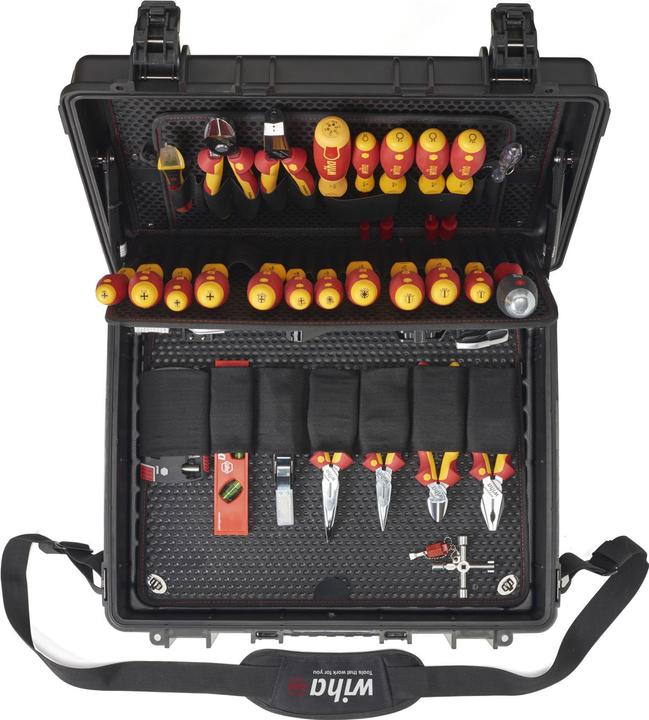 Image du produit Wiha Mallette à outils XXL III electric I 104 pcs. I Mallette à outils pour électriciens I Boîte à outils (106 pièces)