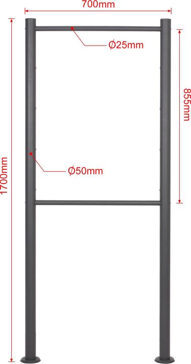 Immagine prodotto Wiltec 2x2 Boite aux lettres V52 Antracite con piedino di supporto con placca porta-nom Boite